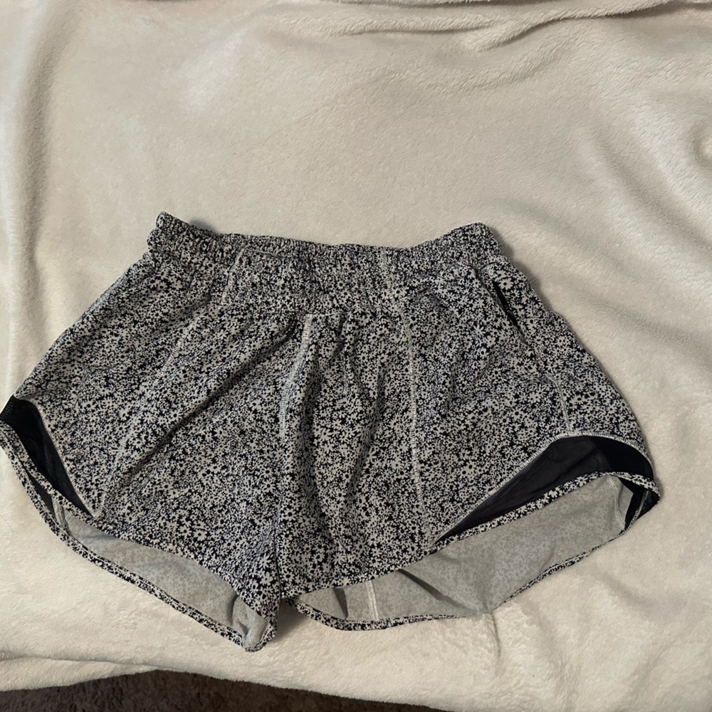 Lululemon Athletica Black and White Athletic Shorts